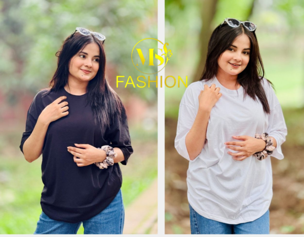 Ladies Drop Shoulder T-shirt Combo (2pcs)
