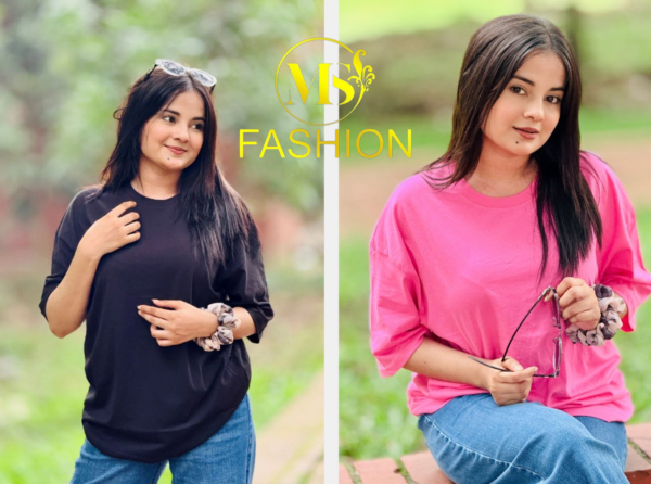 Ladies Drop Shoulder T-shirt Combo (2pcs)