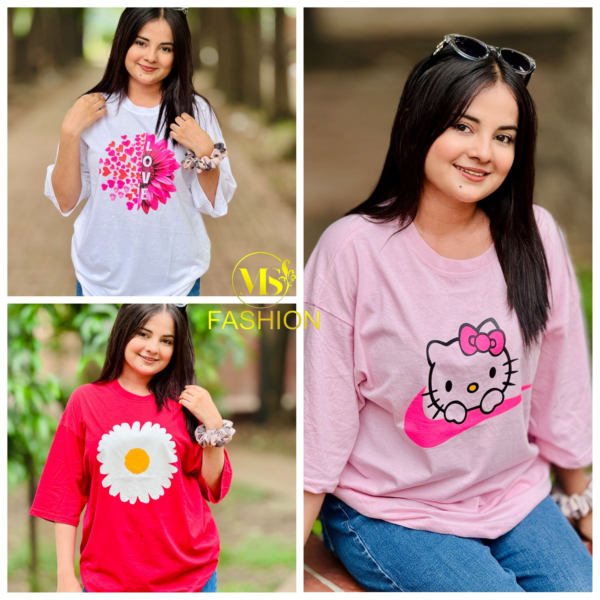 Ladies Drop Shoulder T-shirt Combo (3pcs)